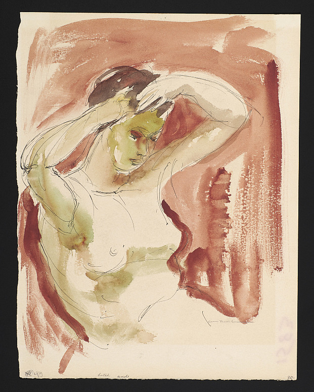 Ann Brockman, Seated Woman Fixing Her Hair, n.d.