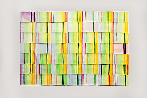 Kristen Cooney, Symphony, 2021. Watercolor on paper. 49 images, each 8 x 5 inches. A Brief Moment of Song series.