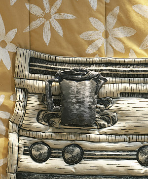 Kay Healy. Coming Home, 2011 (detail). Screenprint, linen, batting. Courtesy of the artist.