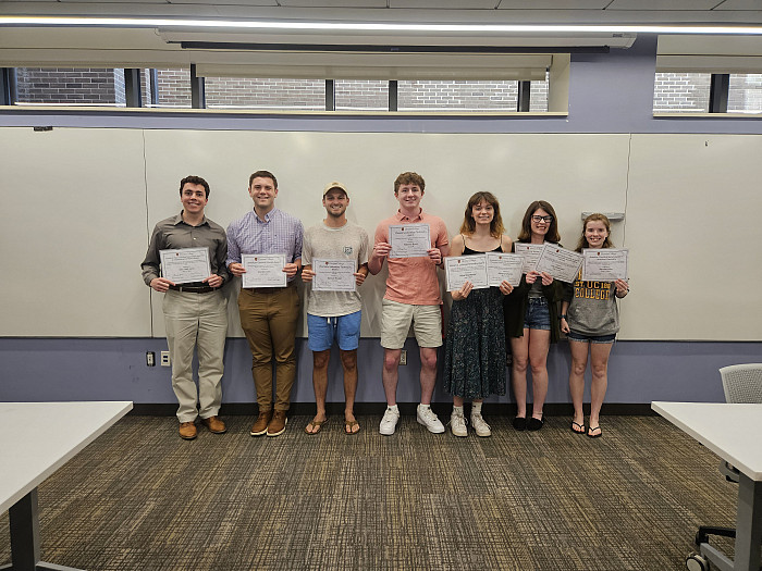 Chemistry 2024 Awards Winners Posing with their Awards