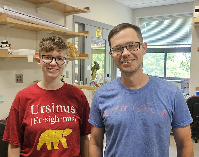 Cael Milbourne '25 with Dr. Ryan Walvoord