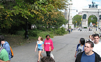 Heading for Prospect Park.