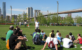 Students listen to presentation by USFS Researcher Lindsay Campbell.