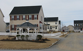 Pocket park in the development.