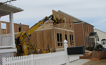 House under construction.