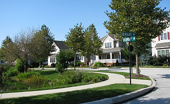 Pocket park in Traditional Neighborhood Design development.