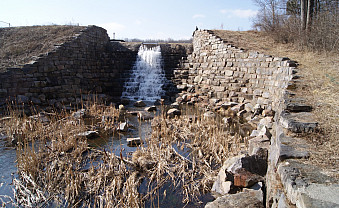 Reservoir in adjacent French Creek State Park–site of historic power source for the bellows.