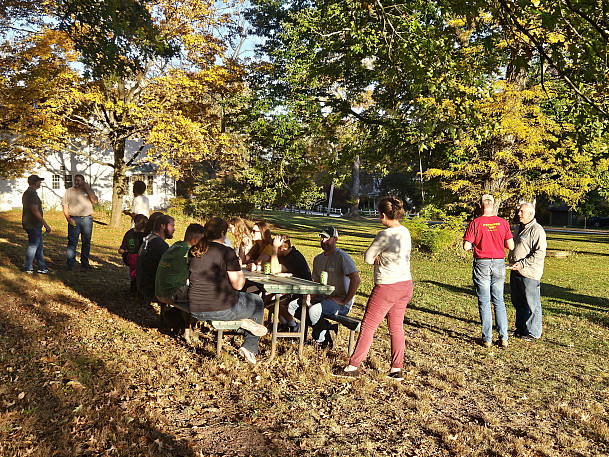 Enjoying a warm Fall evening on the Farm