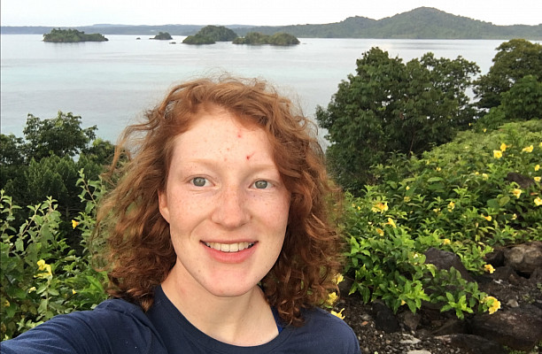 Liz Burke on Coibita Island in the Pacific Ocean (Panama)