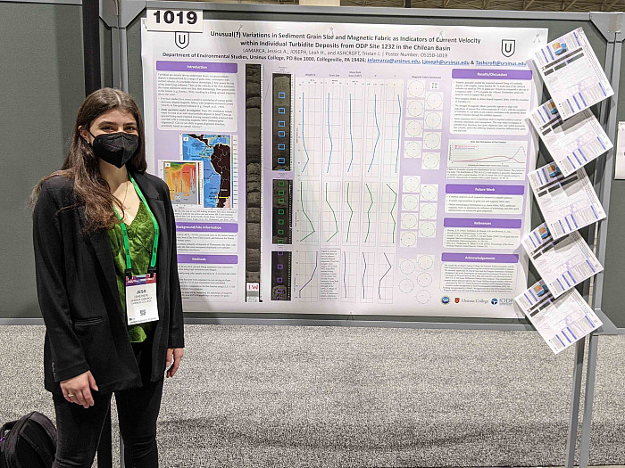 Jessica Lamarca '22 presents research at the AGU Fall Meeting in New Orleans