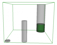 Visualization of the UCNaI geant4 simulation of a sodium iodide (NaI) scintillator detector in ou...