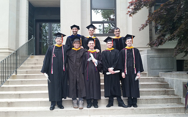 Ursinus physics graduates in 2016.