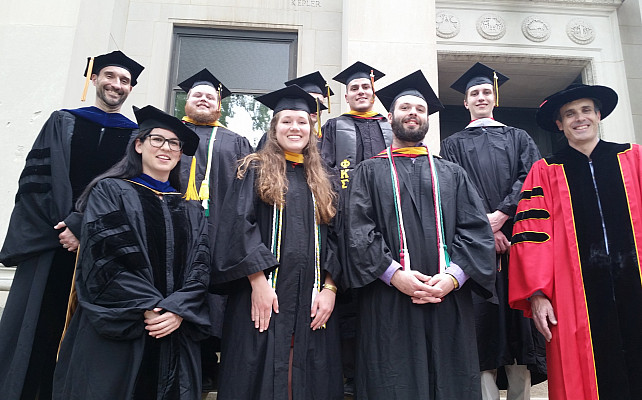 Ursinus physics graduates in 2017.