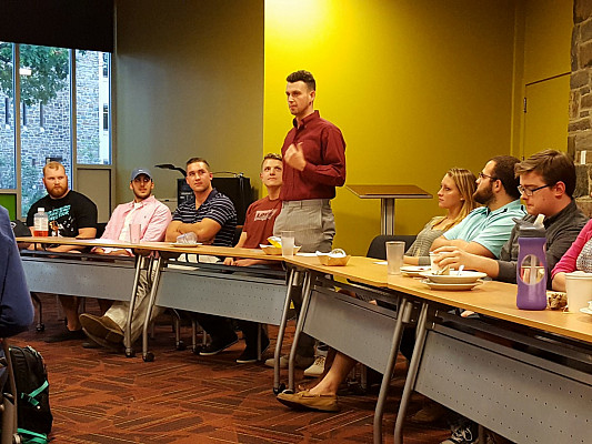 Miles Holtzman ’18 speaks about his internship at Farms 42 LLC, with entrepreneur Paul Logan.