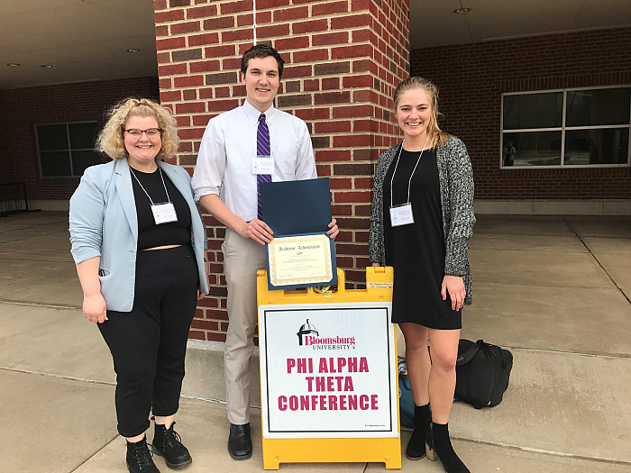 Ursinus Students Garrett Bullock, Liz Iobst and Chloe Sheradan