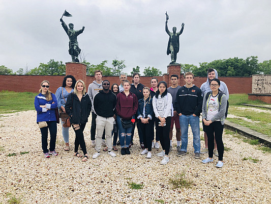 Memento Park, Budapest, ECON 223, Study Abroad course in economics, summer 2019.