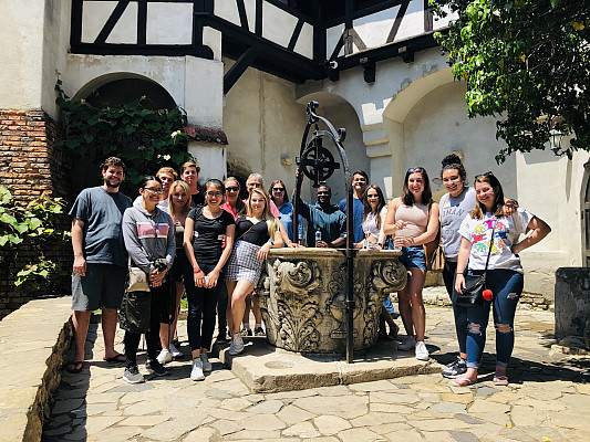 The Bran Castle, Transylvania, Romania, ECON 223, Study Abroad course in economics, summer 2019.