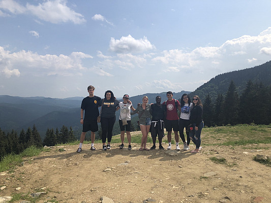 Sinaia Mountains, Romania, ECON 223, Study Abroad course in economics, summer 2019.