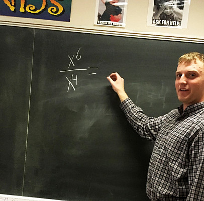 Thomas Carey ’17 student teaching in the Spring-Ford Area School District 8th Grade Center in Mathematics.