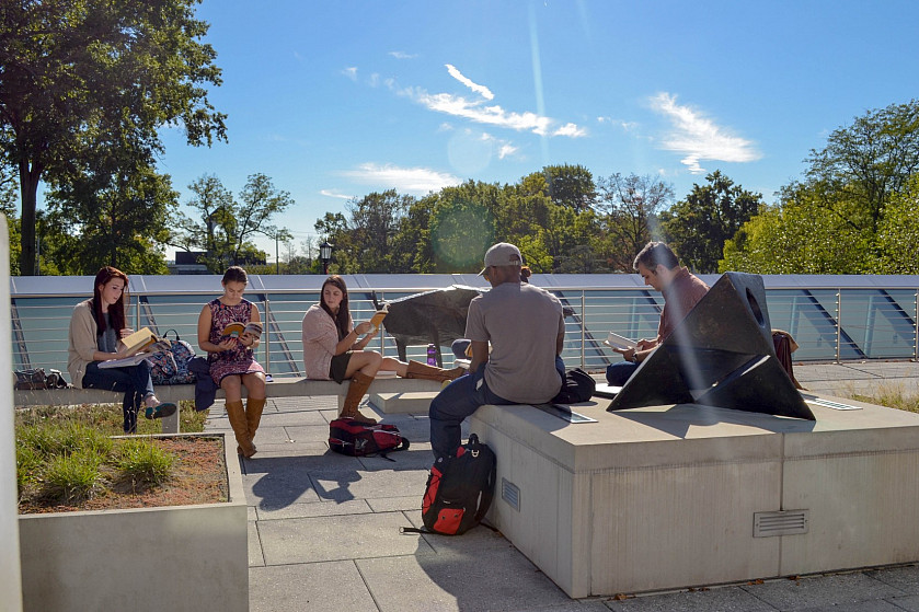 Dr. Mulryan's EDUC 446 class enjoying a lovely fall day!