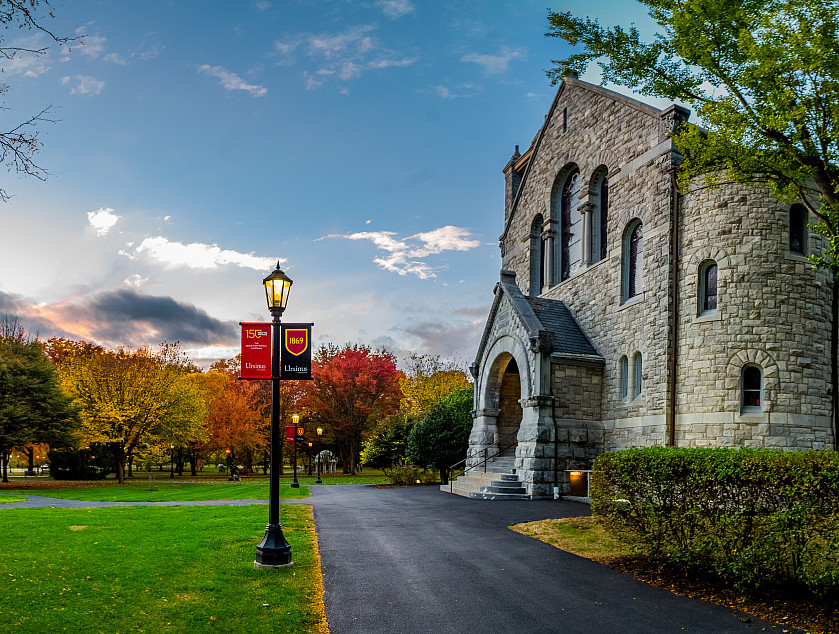 A beautiful sunrise with Bomberger Hall