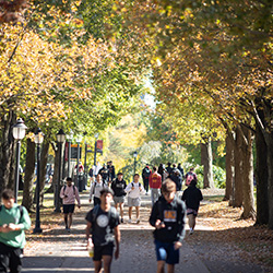 Students walking on Ursinus Campus