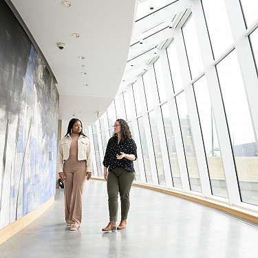 Walking in Berman Museum Pfeiffer Wing