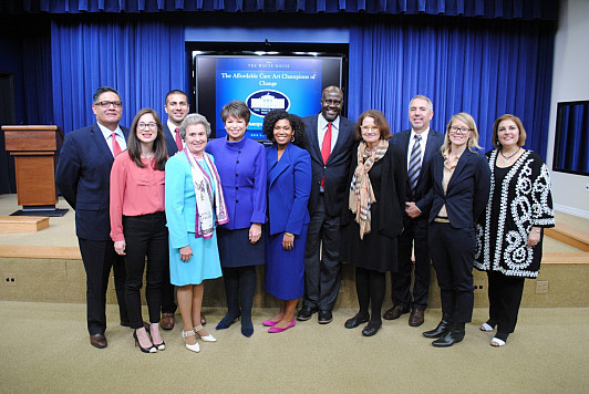 Aakash Shah (third from left) at the White House with Senior Advisor to the President Valerie Jarrett and the other Champions of Change.