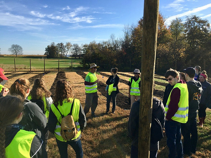 Members of the Ursinus community planted a food forest at Whitaker Environmental Research Station.