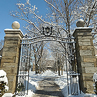  Scenic view of a snowy Ursinus campus