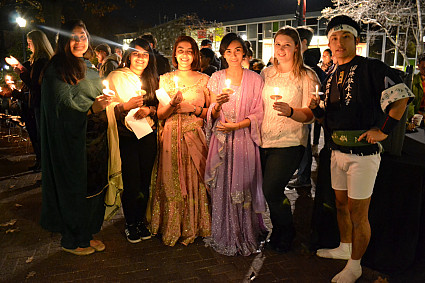 Students posing during the Celebration of Lights