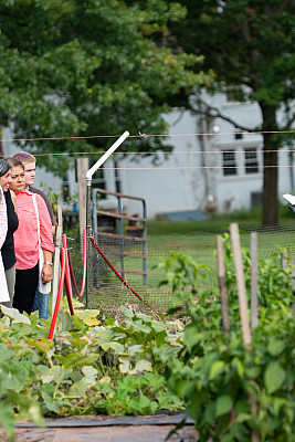 Campus Farm tour on Family Day in Fall 2022