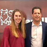 Kimberly Wieghaus and extern sponsor, Jonathan Markoe '86