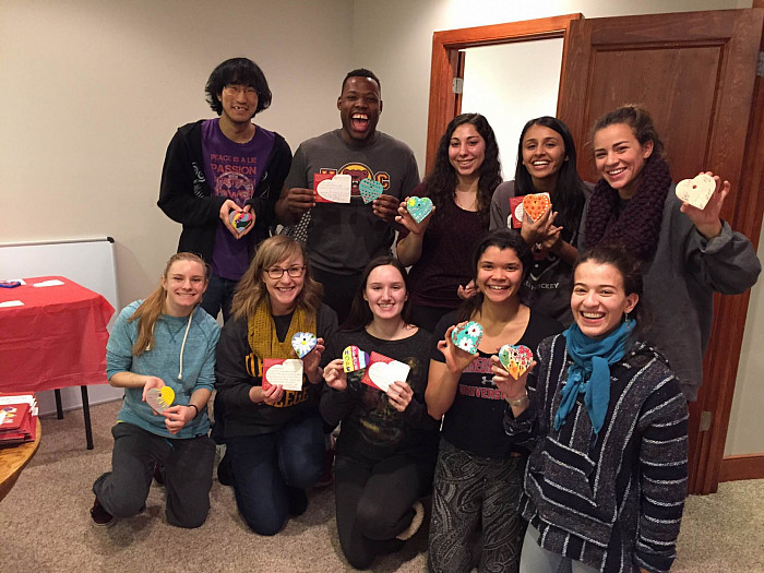 Ursinus Scholars in Service volunteering with Hearts of Hope