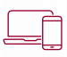 red computer phone icon