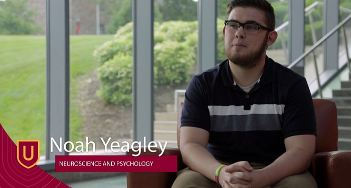 Noah Yeagley speaking about his research on how people learn and remember