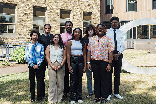 FUTURE 2024 Students pose before their symposium.