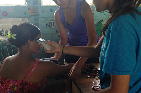 Ashley and Saloni volunteering at a women’s clinic in Las Salinas, Nicaragua. Not pictured Abby O’Keefe